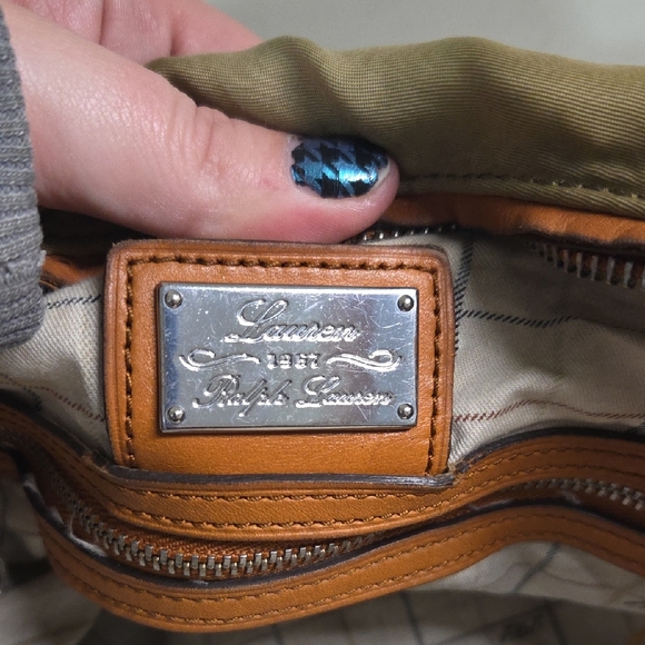 Ralph Lauren Green And Tan Bag - Picture 7 of 9